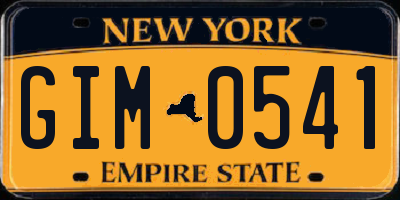 NY license plate GIM0541