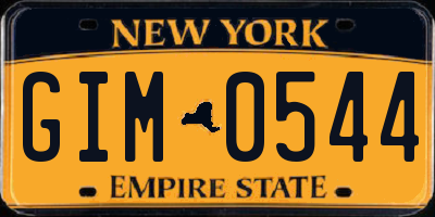 NY license plate GIM0544