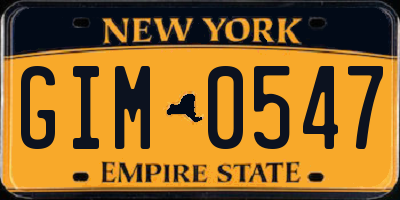 NY license plate GIM0547