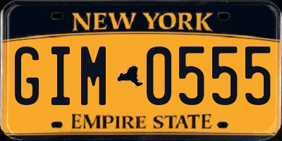 NY license plate GIM0555