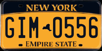 NY license plate GIM0556