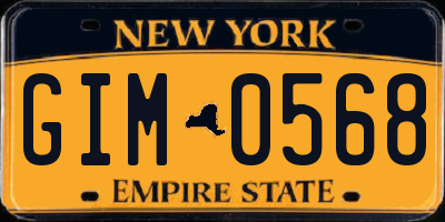 NY license plate GIM0568