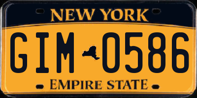 NY license plate GIM0586