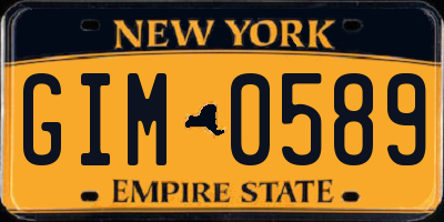 NY license plate GIM0589