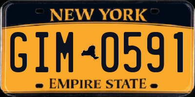 NY license plate GIM0591