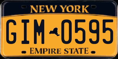 NY license plate GIM0595