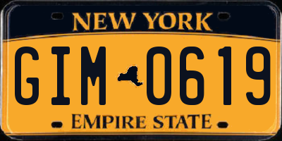 NY license plate GIM0619