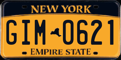 NY license plate GIM0621