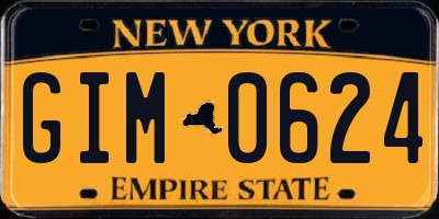 NY license plate GIM0624