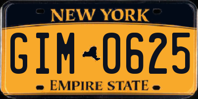 NY license plate GIM0625