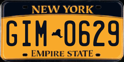 NY license plate GIM0629