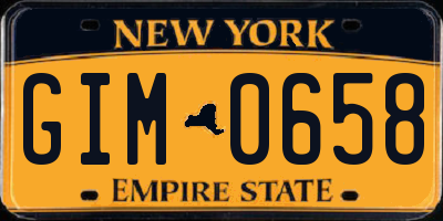 NY license plate GIM0658