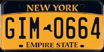 NY license plate GIM0664