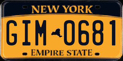 NY license plate GIM0681