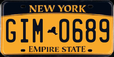 NY license plate GIM0689