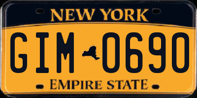 NY license plate GIM0690