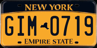 NY license plate GIM0719