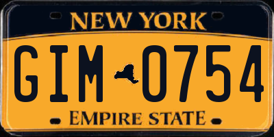 NY license plate GIM0754