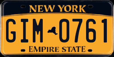 NY license plate GIM0761