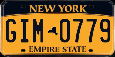 NY license plate GIM0779