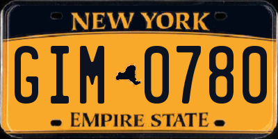 NY license plate GIM0780