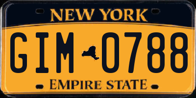 NY license plate GIM0788