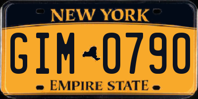 NY license plate GIM0790