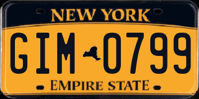 NY license plate GIM0799