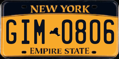 NY license plate GIM0806