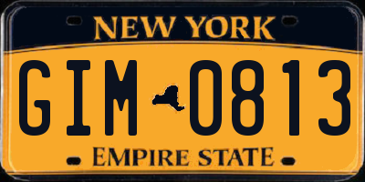 NY license plate GIM0813