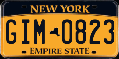 NY license plate GIM0823