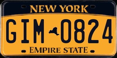 NY license plate GIM0824