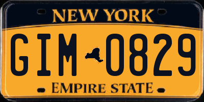 NY license plate GIM0829
