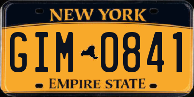 NY license plate GIM0841