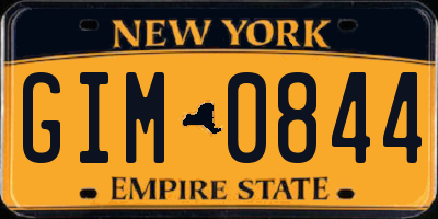 NY license plate GIM0844