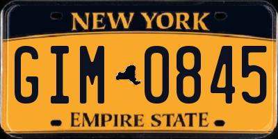 NY license plate GIM0845