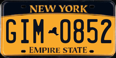 NY license plate GIM0852