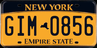 NY license plate GIM0856