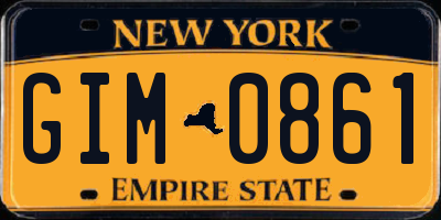 NY license plate GIM0861