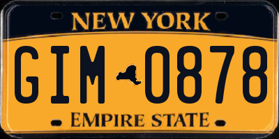 NY license plate GIM0878