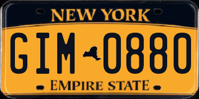 NY license plate GIM0880