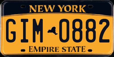 NY license plate GIM0882