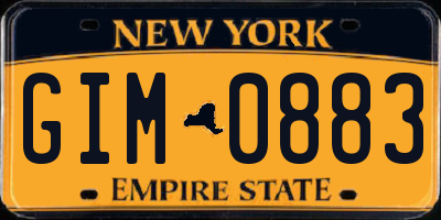 NY license plate GIM0883
