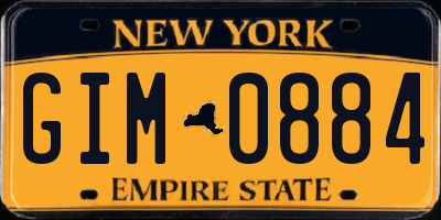 NY license plate GIM0884