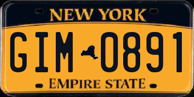 NY license plate GIM0891