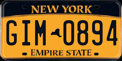 NY license plate GIM0894