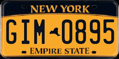 NY license plate GIM0895