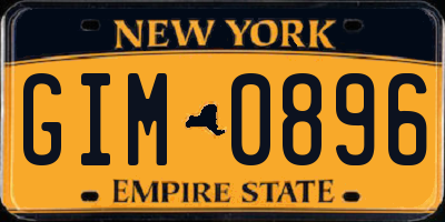 NY license plate GIM0896