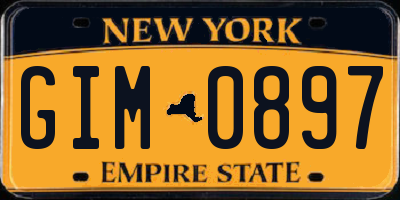 NY license plate GIM0897