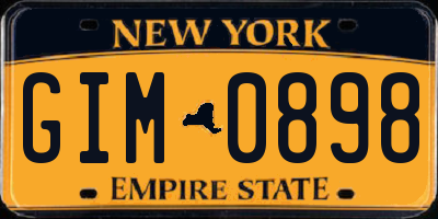 NY license plate GIM0898